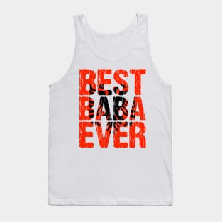 Best Baba Ever Albanian Dad Father Albania Eagle Flag Distressed Gift Tank Top